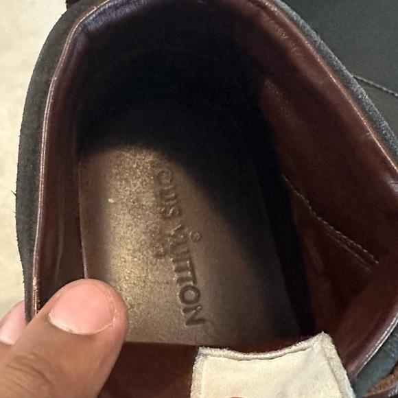 Louis Vuitton suede Damier Cutbacks - Picture 4 of 5